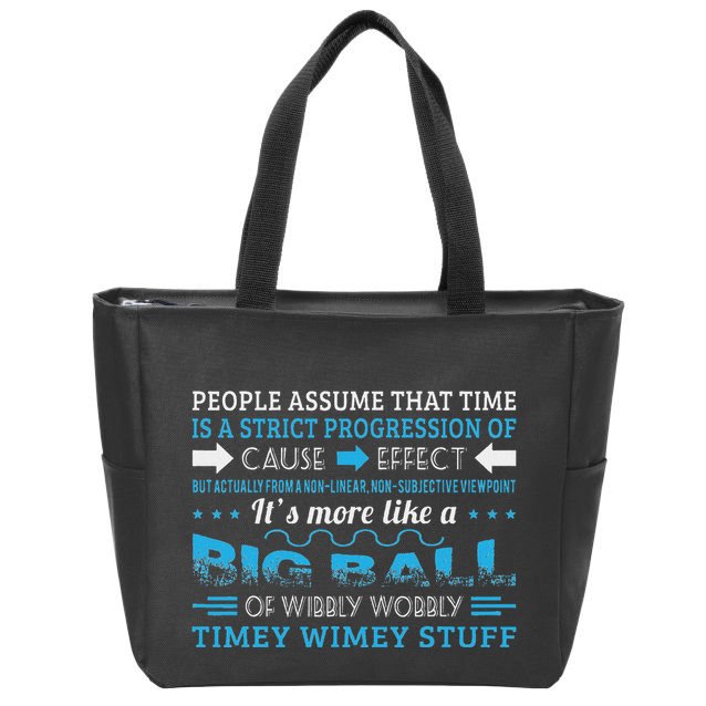 Big Ball Of Wibbly Wobbly Timey Wimey Zip Tote Bag