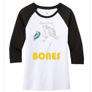 Bones Women's Tri-Blend 3/4-Sleeve Raglan Shirt