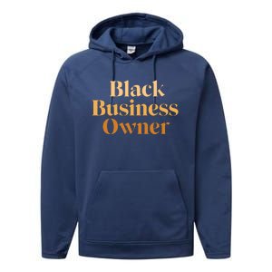 Black Business Owner For Women Entrepreneur CEO Performance Fleece Hoodie