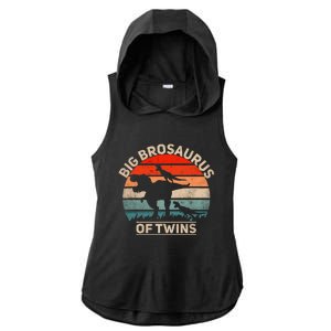 Big Brosaurus Of Twins Big Brother Of Twins Annonce Ladies PosiCharge Tri-Blend Wicking Draft Hoodie Tank