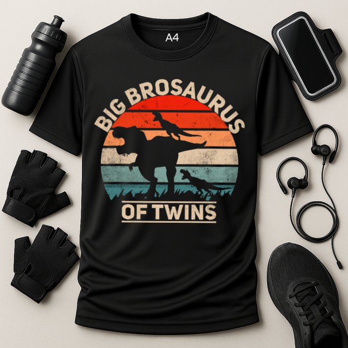 Big Brosaurus Of Twins Big Brother Of Twins Annonce Cooling Performance Crew T-Shirt