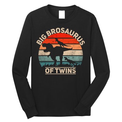 Big Brosaurus Of Twins Big Brother Of Twins Annonce Long Sleeve Shirt