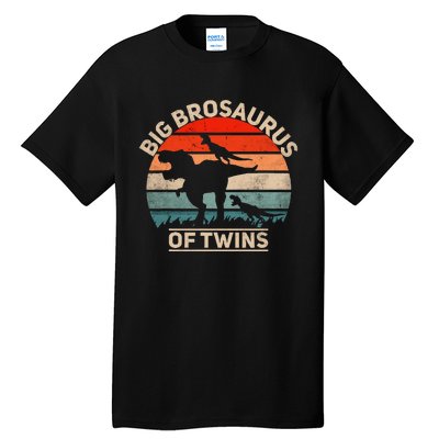 Big Brosaurus Of Twins Big Brother Of Twins Annonce Tall T-Shirt