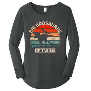 Big Brosaurus Of Twins Big Brother Of Twins Annonce Women's Perfect Tri Tunic Long Sleeve Shirt