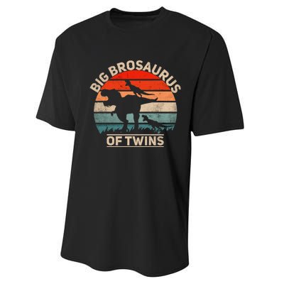 Big Brosaurus Of Twins Big Brother Of Twins Annonce Performance Sprint T-Shirt