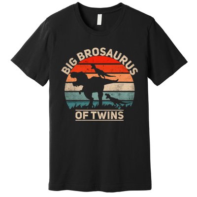 Big Brosaurus Of Twins Big Brother Of Twins Annonce Premium T-Shirt