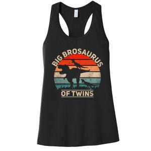 Big Brosaurus Of Twins Big Brother Of Twins Annonce Women's Racerback Tank