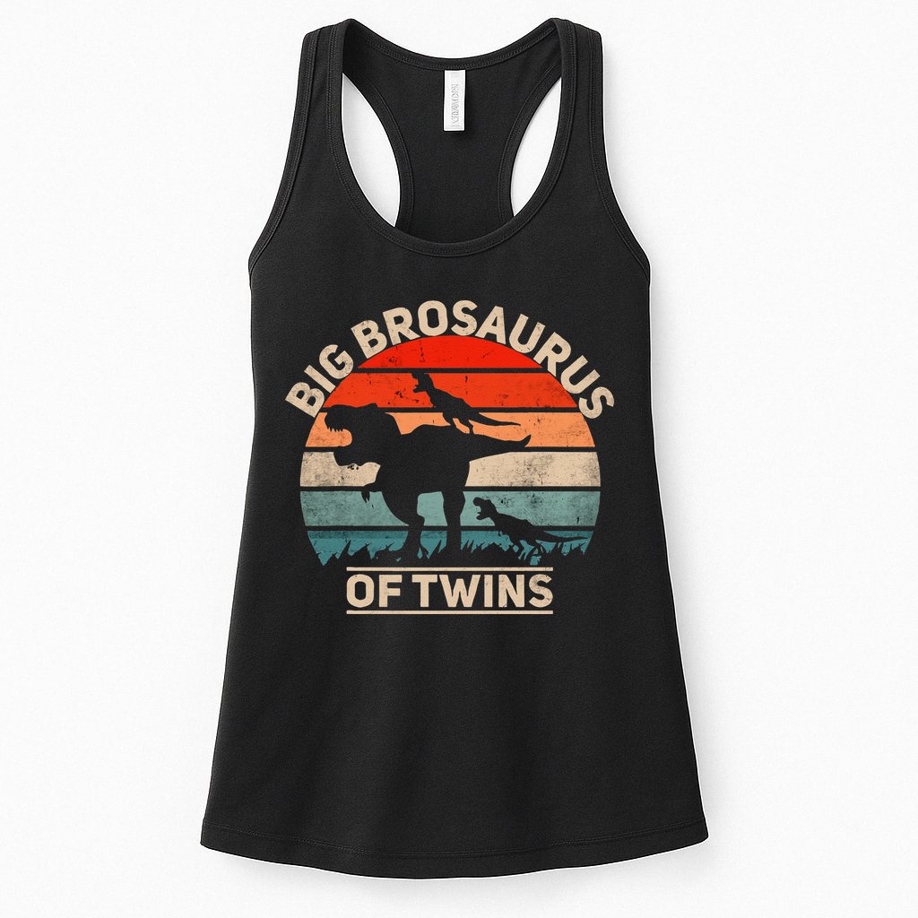 Big Brosaurus Of Twins Big Brother Of Twins Annonce Womens Tank Top
