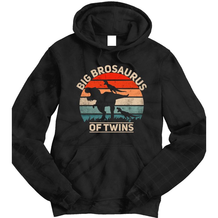 Big Brosaurus Of Twins Big Brother Of Twins Annonce Tie Dye Hoodie