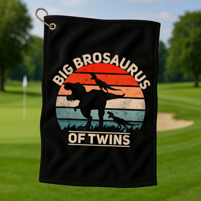 Big Brosaurus Of Twins Big Brother Of Twins Annonce Golf Towel