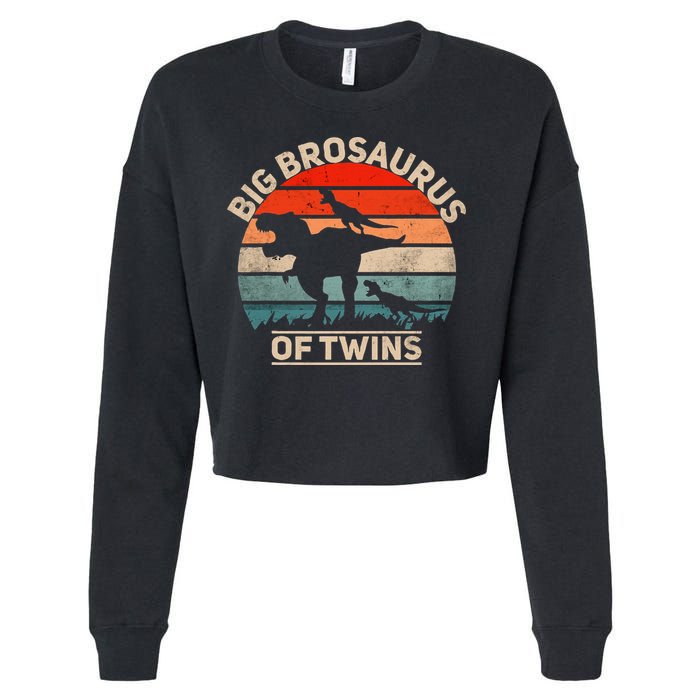 Big Brosaurus Of Twins Big Brother Of Twins Annonce Cropped Pullover Crew