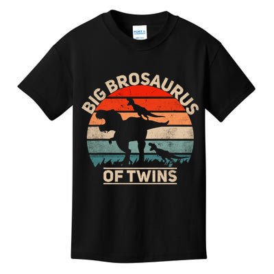 Big Brosaurus Of Twins Big Brother Of Twins Annonce Kids T-Shirt