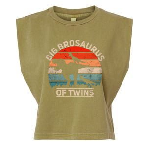 Big Brosaurus Of Twins Big Brother Of Twins Annonce Garment-Dyed Women's Muscle Tee