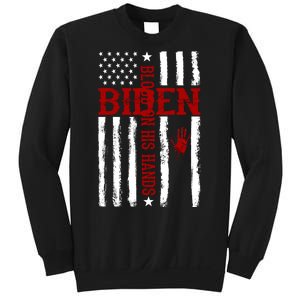 Biden Blood On His Hands American Flag Sweatshirt