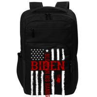 Biden Blood On His Hands American Flag Impact Tech Backpack