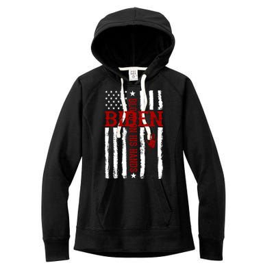 Biden Blood On His Hands American Flag Women's Fleece Hoodie