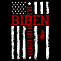Biden Blood On His Hands American Flag Flatbill Hat