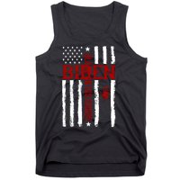 Biden Blood On His Hands American Flag Tank Top