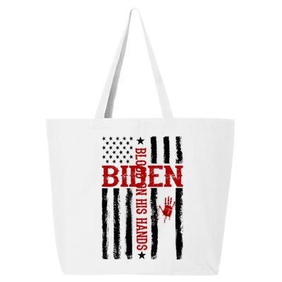 Biden Blood On His Hands American Flag 25L Jumbo Tote