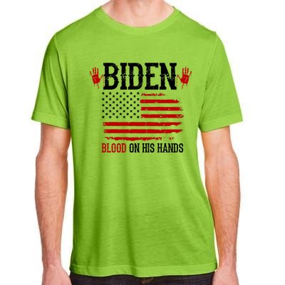 Biden Blood On His Hands Adult ChromaSoft Performance T-Shirt