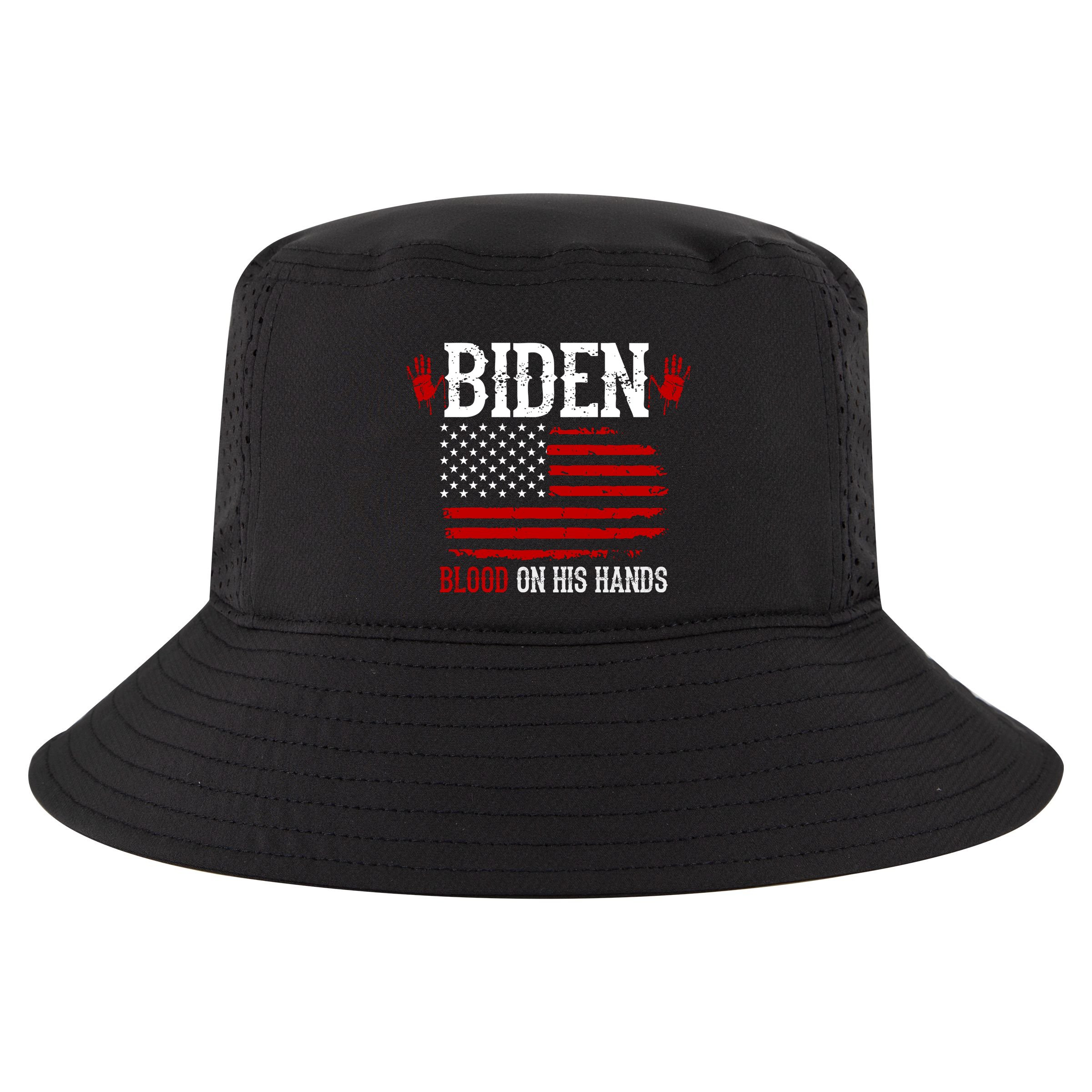 Biden Blood On His Hands Cool Comfort Performance Bucket Hat