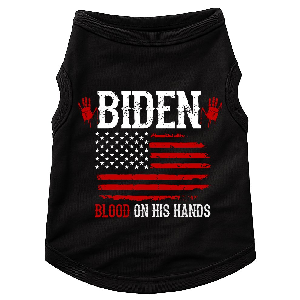 Biden Blood On His Hands Doggie Tank