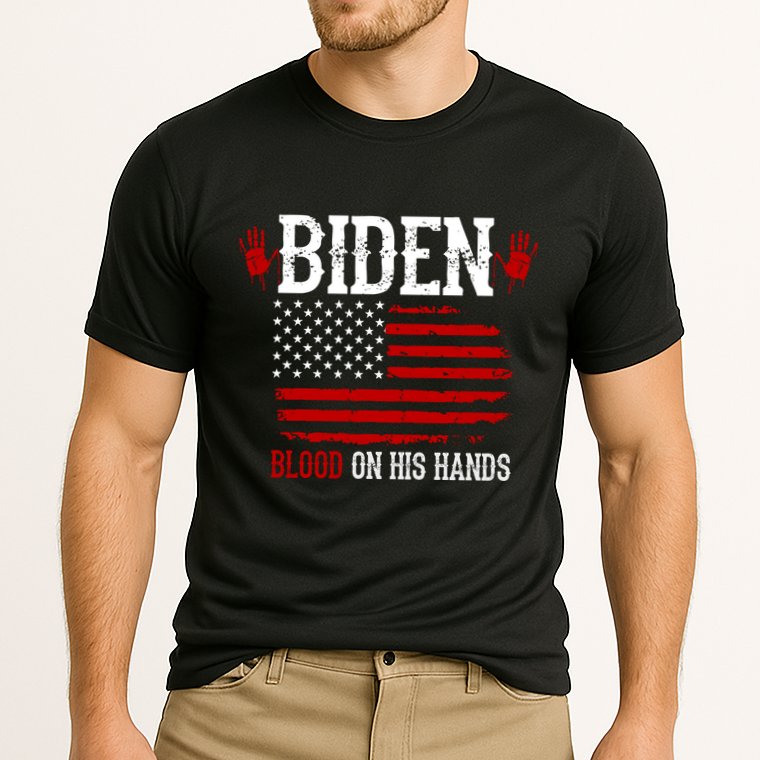 Biden Blood On His Hands Cooling Performance Crew T-Shirt