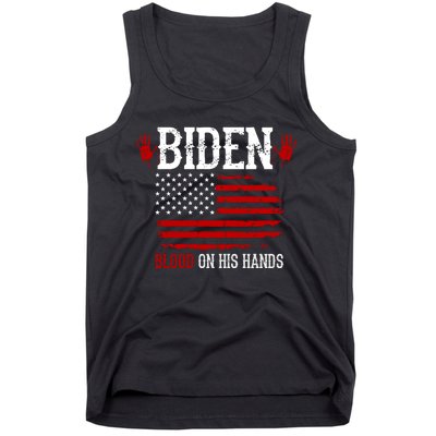 Biden Blood On His Hands Tank Top