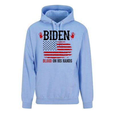 Biden Blood On His Hands Unisex Surf Hoodie