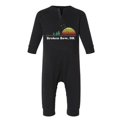 Broken Bow Oklahoma Home Souvenir Print Infant Fleece One Piece