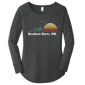 Broken Bow Oklahoma Home Souvenir Print Women's Perfect Tri Tunic Long Sleeve Shirt