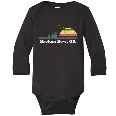 Broken Bow Oklahoma Home Souvenir Print Baby Long Sleeve Bodysuit