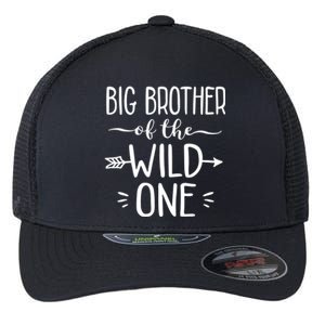 Big Brother Of The Wild One Funny 1st Birthday Safari Gift Flexfit Unipanel Trucker Cap