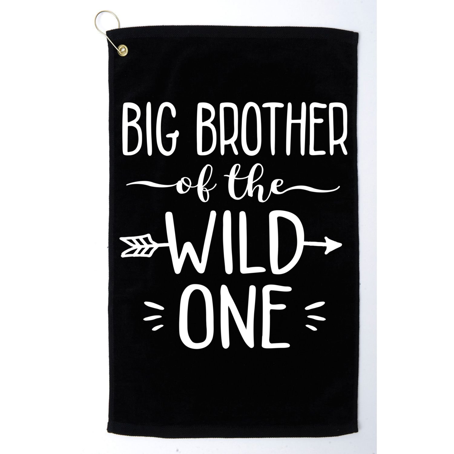Big Brother Of The Wild One Funny 1st Birthday Safari Gift Golf Towel