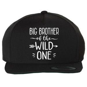 Big Brother Of The Wild One Funny 1st Birthday Safari Gift Wool Snapback Cap