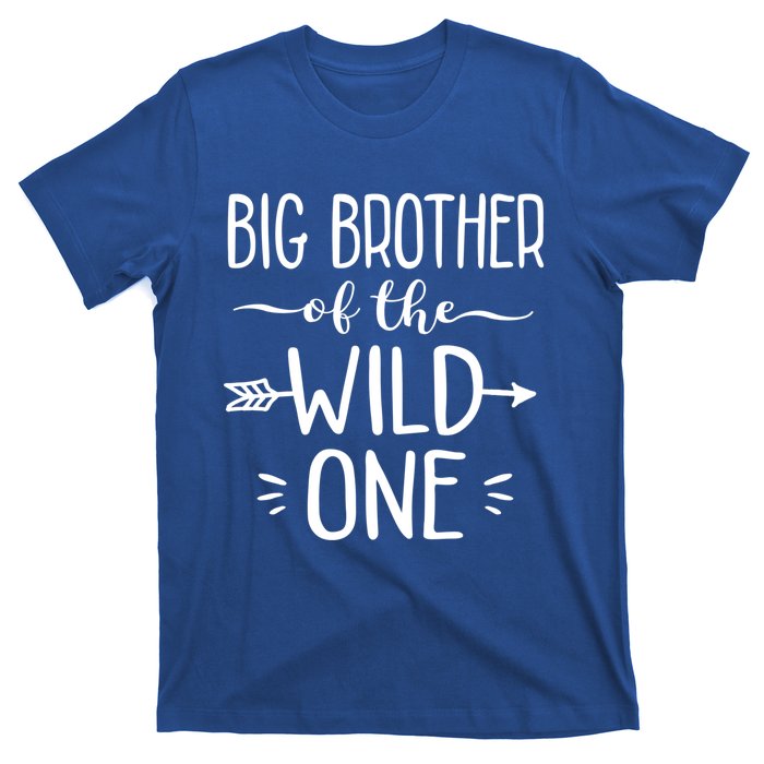 Big Brother Of The Wild One Funny 1st Birthday Safari Gift T-Shirt