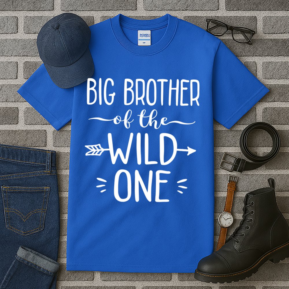 Big Brother Of The Wild One Funny 1st Birthday Safari Gift Tall T-Shirt