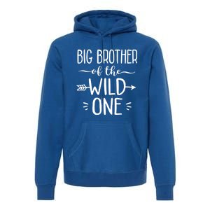 Big Brother Of The Wild One Funny 1st Birthday Safari Gift Premium Hoodie