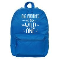 Big Brother Of The Wild One Funny 1st Birthday Safari Gift 16 in Basic Backpack