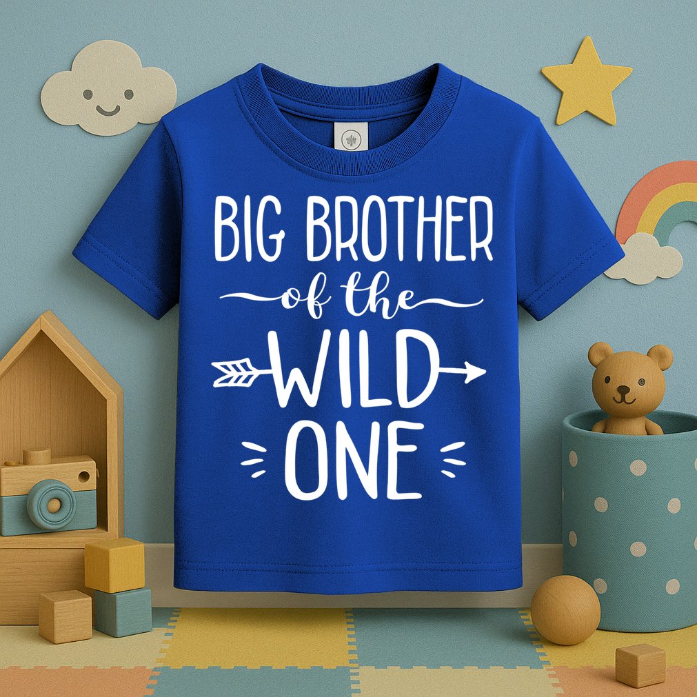 Big Brother Of The Wild One Funny 1st Birthday Safari Gift Toddler T-Shirt