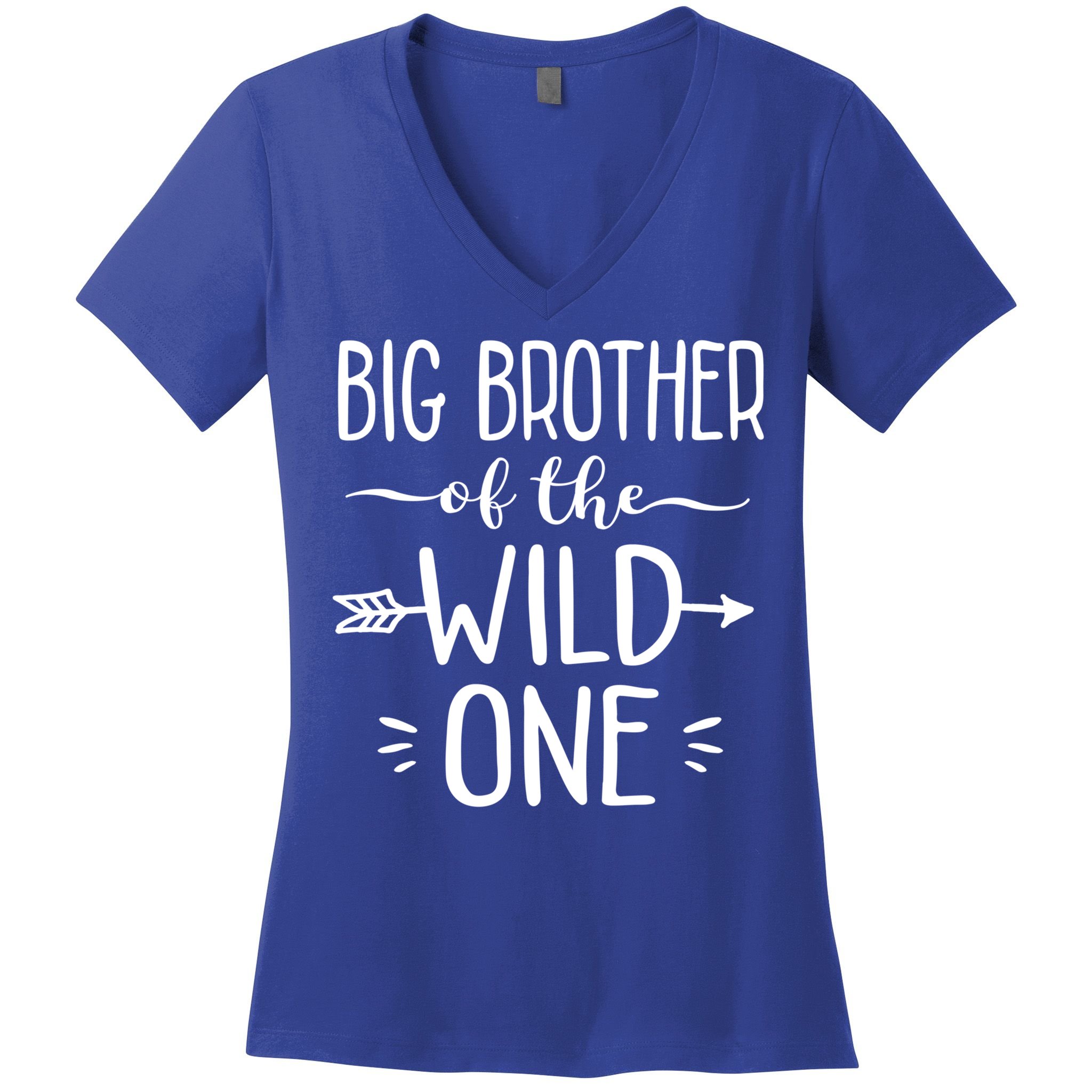 Big Brother Of The Wild One Funny 1st Birthday Safari Gift Women's V-Neck T-Shirt