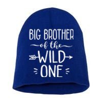 Big Brother Of The Wild One Funny 1st Birthday Safari Gift Short Acrylic Beanie