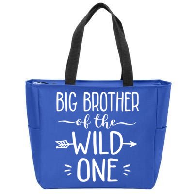 Big Brother Of The Wild One Funny 1st Birthday Safari Gift Zip Tote Bag