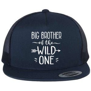 Big Brother Of The Wild One Funny 1st Birthday Safari Gift Flat Bill Trucker Hat