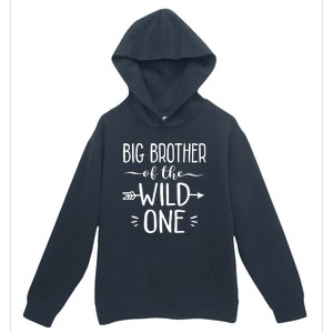 Big Brother Of The Wild One Funny 1st Birthday Safari Gift Urban Pullover Hoodie