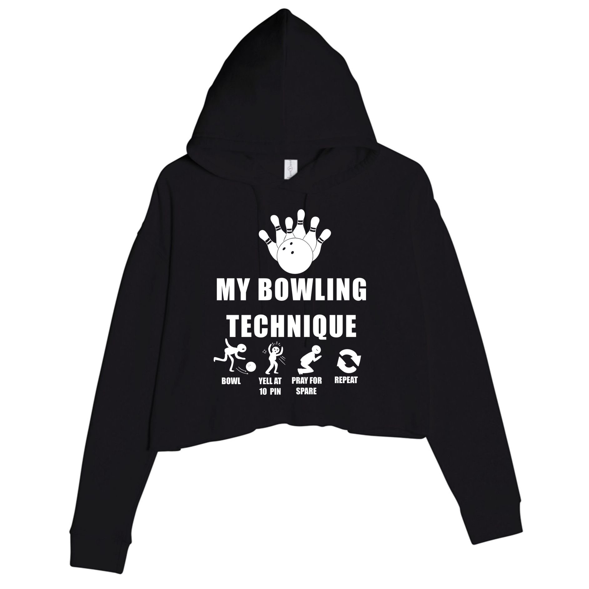 Bowling Crop Fleece Hoodie