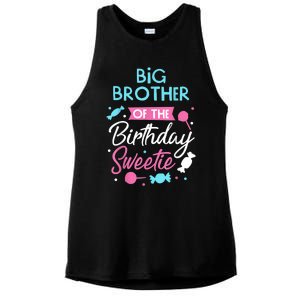 Big Brother Of The Birthday Sweetie Candy Bday Party Bro Ladies PosiCharge Tri-Blend Wicking Tank