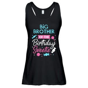 Big Brother Of The Birthday Sweetie Candy Bday Party Bro Ladies Essential Flowy Tank