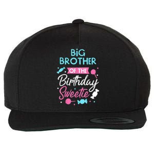 Big Brother Of The Birthday Sweetie Candy Bday Party Bro Wool Snapback Cap