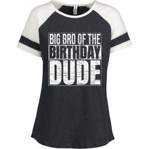 Big Bro of the Birthday Dude Brother of the Birthday Enza Ladies Jersey Colorblock Tee